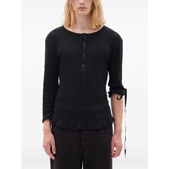 Ann Demeulemeester Black T-Shirts & Vests - T-Shirts Men